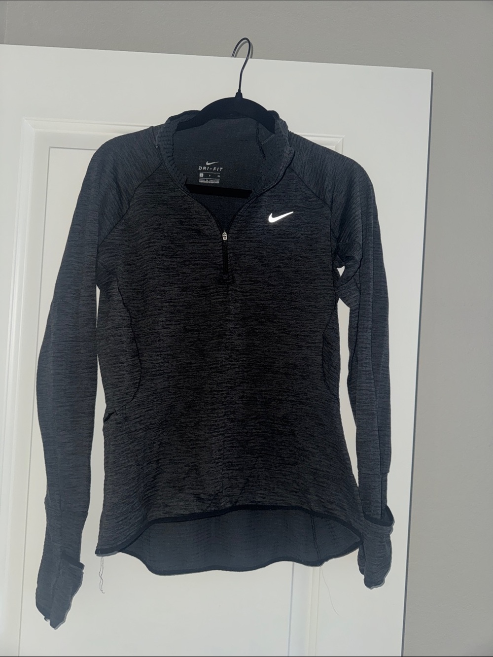Nike Women's Black Heather Dri-FIT Half-Zip Pullover